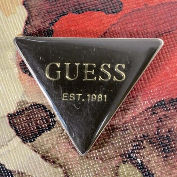 Vintage Y2K Guess Multicolour Watercolour Print Wallet with Guess Logo - Picture 2 of 15